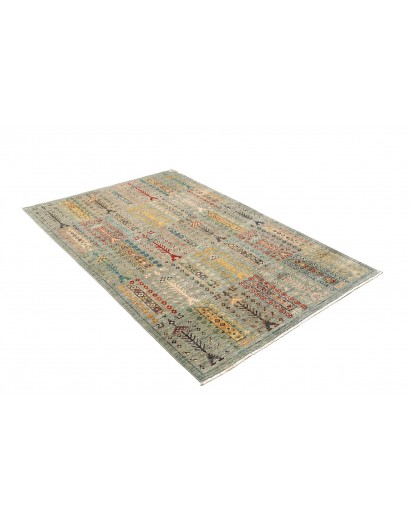 Tappeto Tribal Pakistan azzurro grigio 122x185