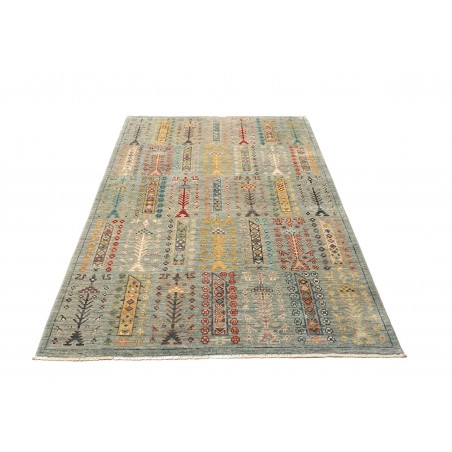 Tappeto Tribal Pakistan azzurro grigio 122x185