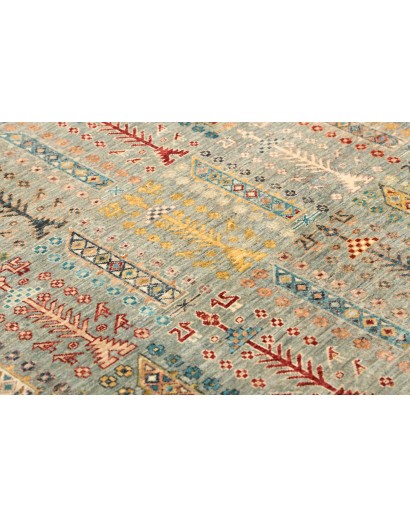 Tappeto Tribal Pakistan azzurro grigio 122x185