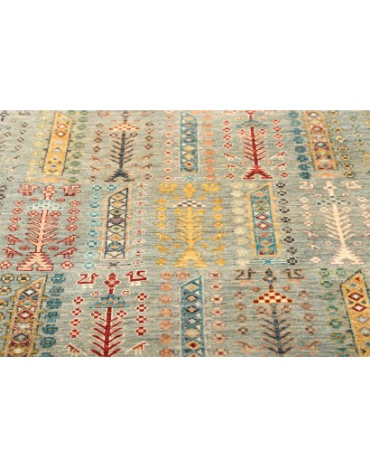 Tappeto Tribal Pakistan azzurro grigio 122x185