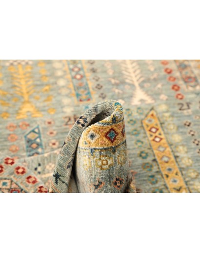 Tappeto Tribal Pakistan azzurro grigio 122x185