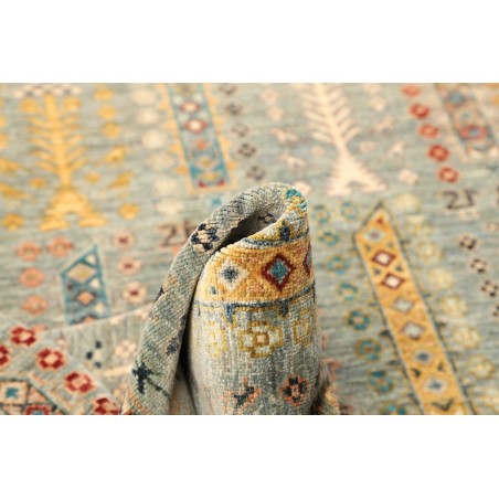Tappeto Tribal Pakistan azzurro grigio 122x185