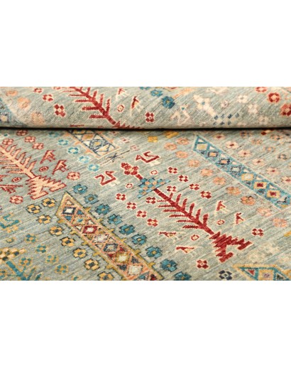 Tappeto Tribal Pakistan azzurro grigio 122x185