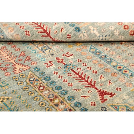 Tappeto Tribal Pakistan azzurro grigio 122x185