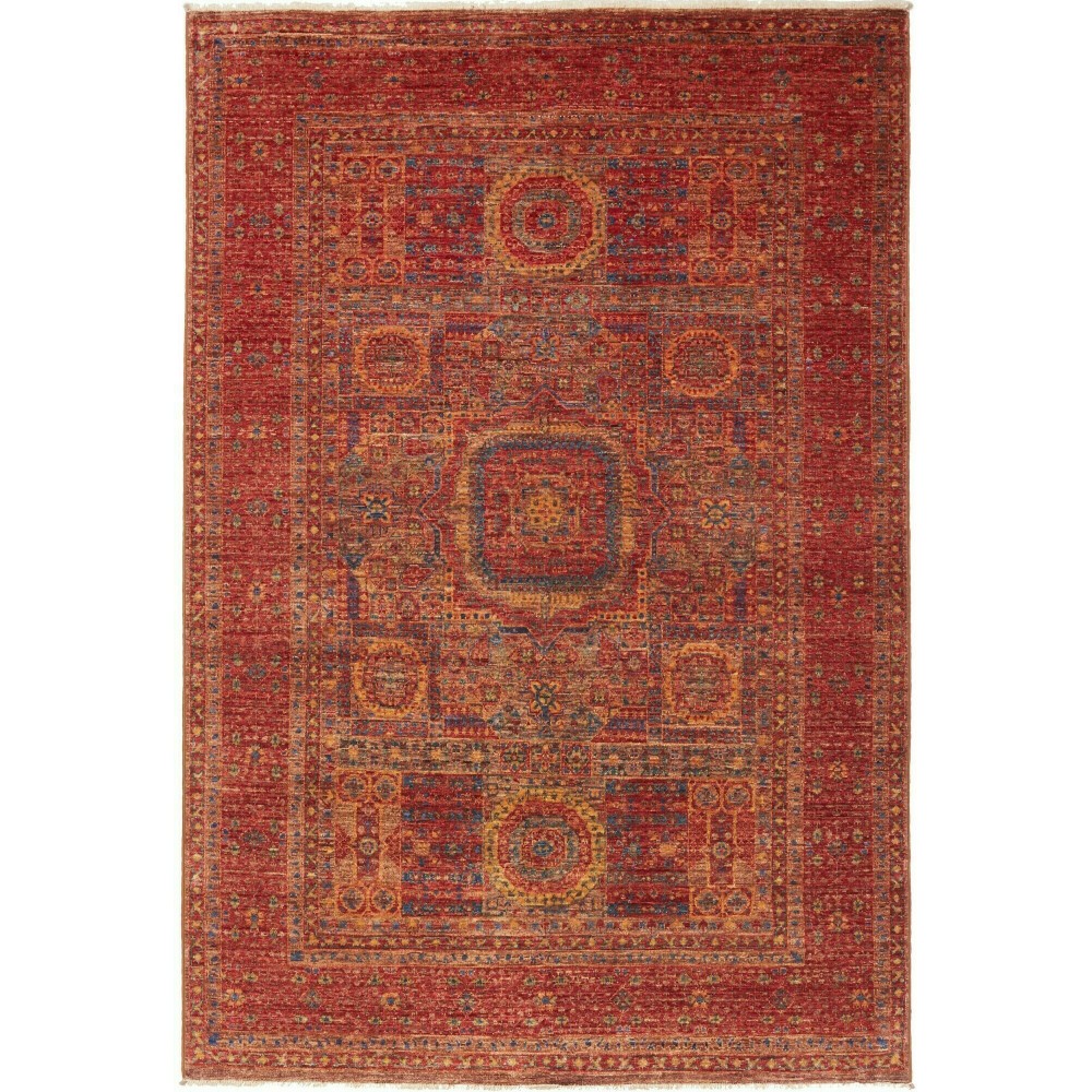 Tappeto Mamlouk Pakistan marrone arancione 125x181 Tappeto Mamlouk Pakistan marrone arancione 125x181