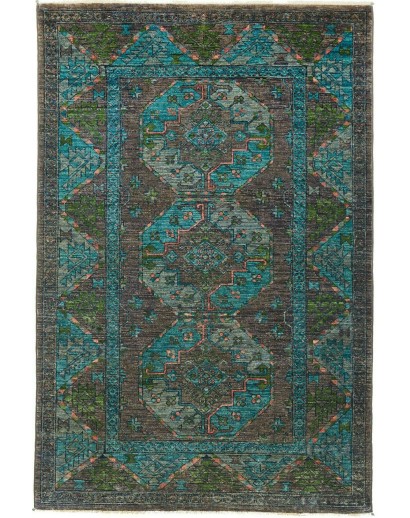 Tappeto Tribal Pakistan grigio 125x188