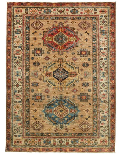 Tappeto Kazak Fine Pakistan bianco marrone 167x234