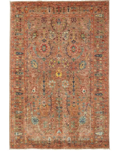 Tappeto Shahi Fine Pakistan rosso grigio 124x183