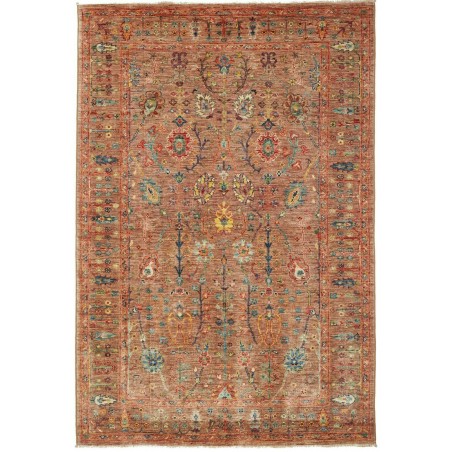 Tappeto Shahi Fine Pakistan rosso grigio 124x183