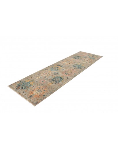 Tappeto Tribal Pakistan marrone grigio 80x278