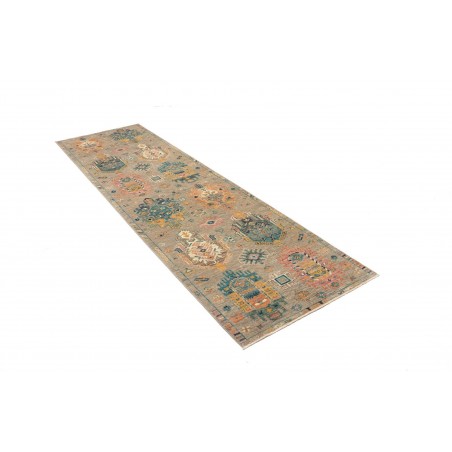 Tappeto Tribal Pakistan marrone grigio 80x278