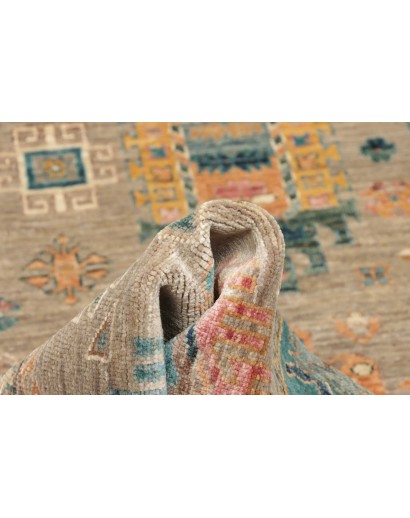 Tappeto Tribal Pakistan marrone grigio 80x278