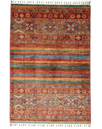 Tappeto Samarkand Pakistan rosso grigio 100x151