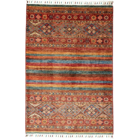 Tappeto Samarkand Pakistan rosso grigio 100x151