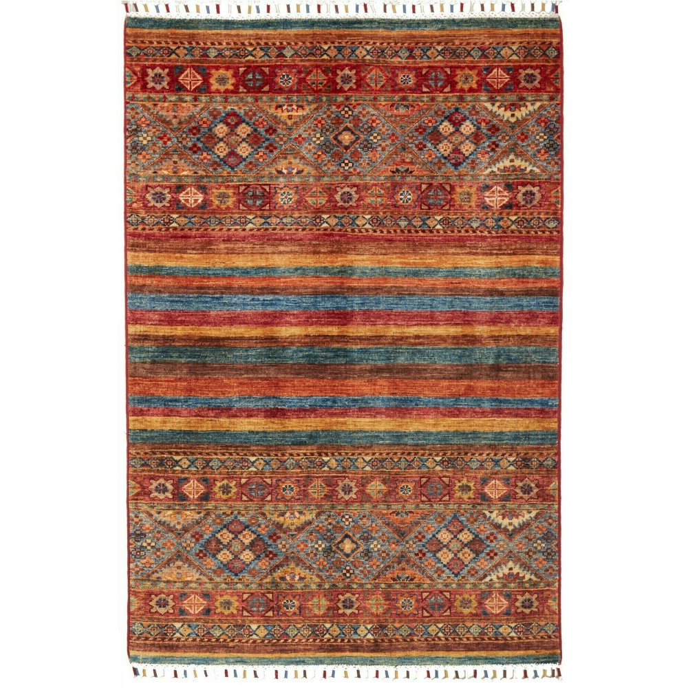Tappeto Samarkand Pakistan marrone grigio 100x151 Tappeto Samarkand Pakistan marrone grigio 100x151
