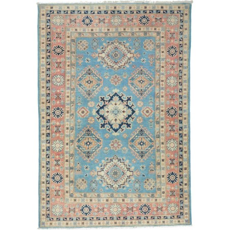 Tappeto Kazak Afghanistan azzurro grigio 120x176