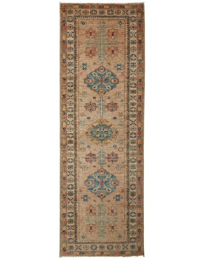 Tappeto Kazak Fine Pakistan bianco marrone 80x248