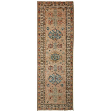 Tappeto Kazak Fine Pakistan bianco grigio 80x248