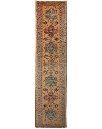Tappeto Kazak Fine Pakistan azzurro grigio 76x303