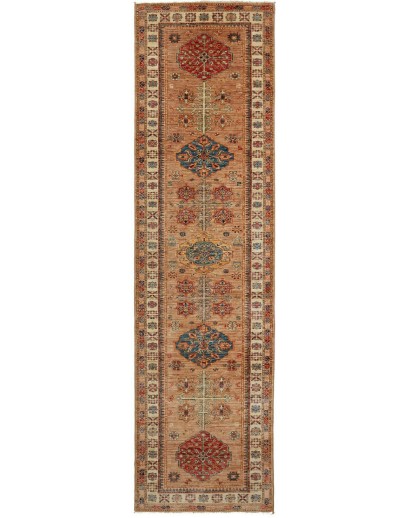 Tappeto Kazak Fine Pakistan rosso grigio 82x297