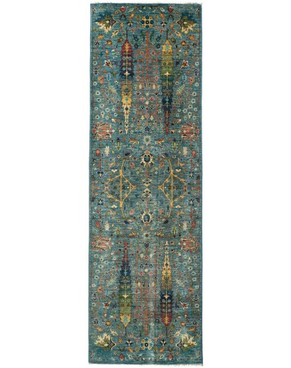 Tappeto Shahi Fine Pakistan azzurro 77x248