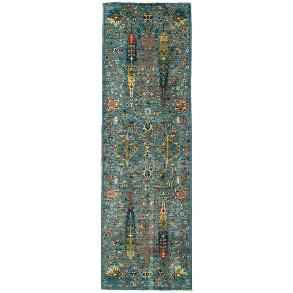 Tappeto Shahi Fine Pakistan azzurro 77x248 Tappeto Shahi Fine Pakistan azzurro 77x248