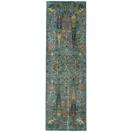 Tappeto Shahi Fine Pakistan azzurro 77x248