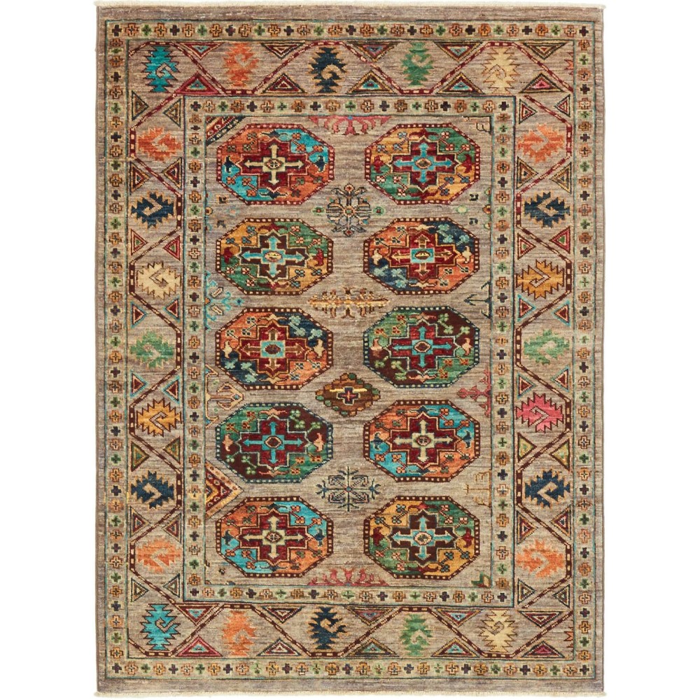 Tappeto Zigler Fine Pakistan marrone grigio 106x144
