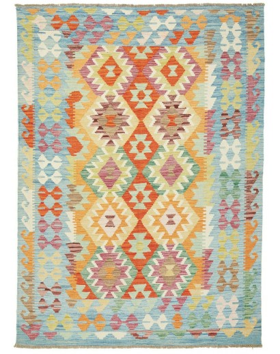 Tappeto Kilim Afghanistan beige marrone 147x206