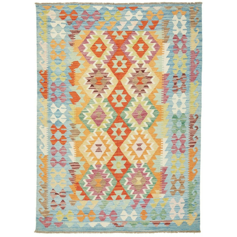 Tappeto Kilim Afghanistan beige marrone 147x206