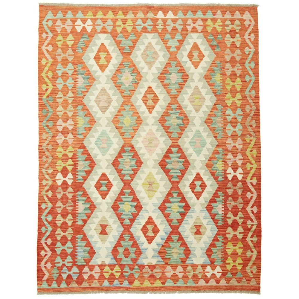 Tappeto Kilim Afghanistan marrone arancione 152x198
