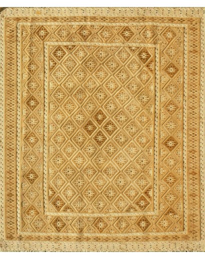 Tappeto Nakhunak Pakistan marrone giallo 145x192