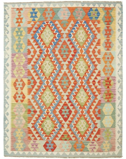Tappeto Kilim Afghanistan marrone beige 154x197