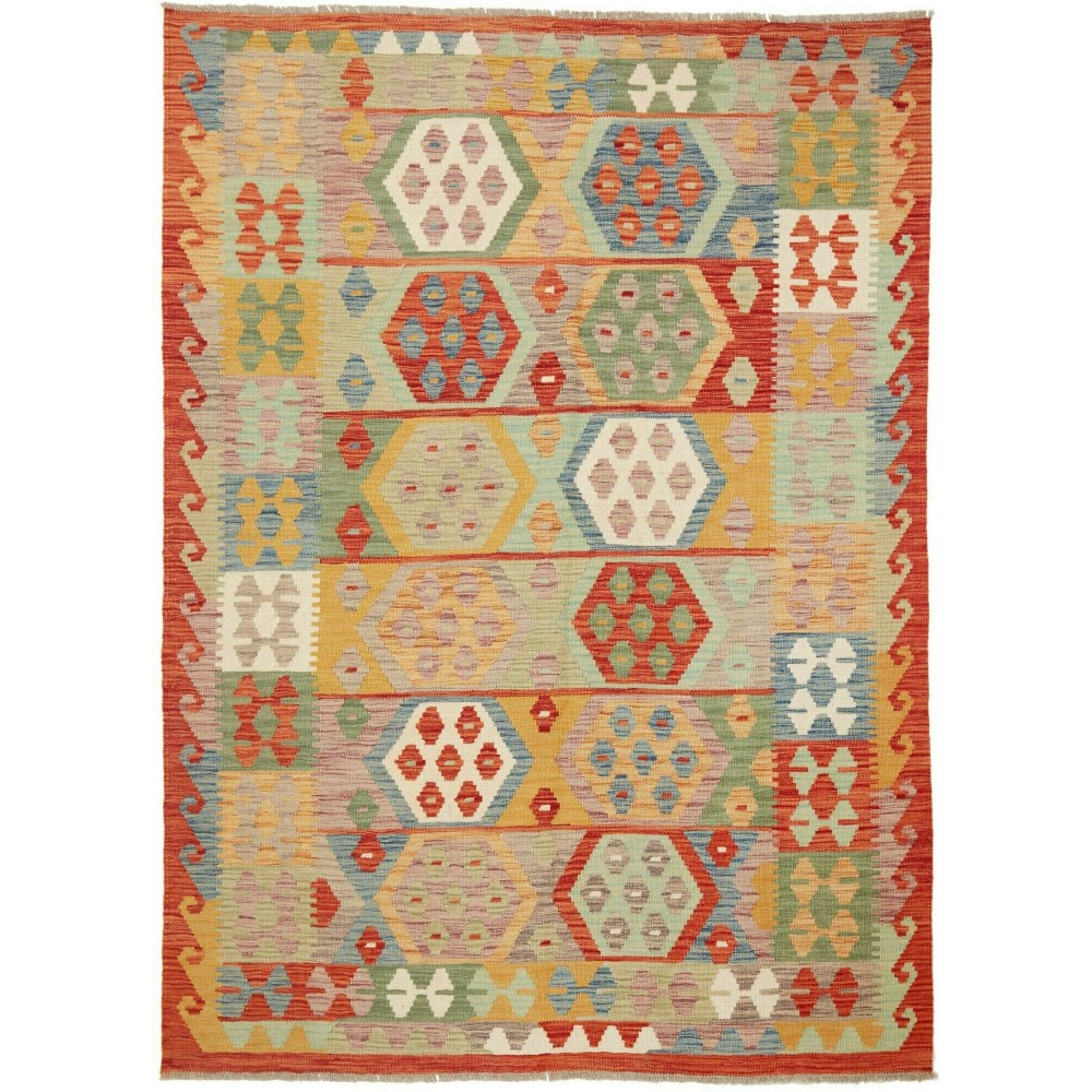 Tappeto Kilim Afghanistan marrone beige 148x201
