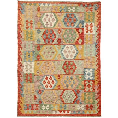 Tappeto Kilim Afghanistan marrone beige 148x201