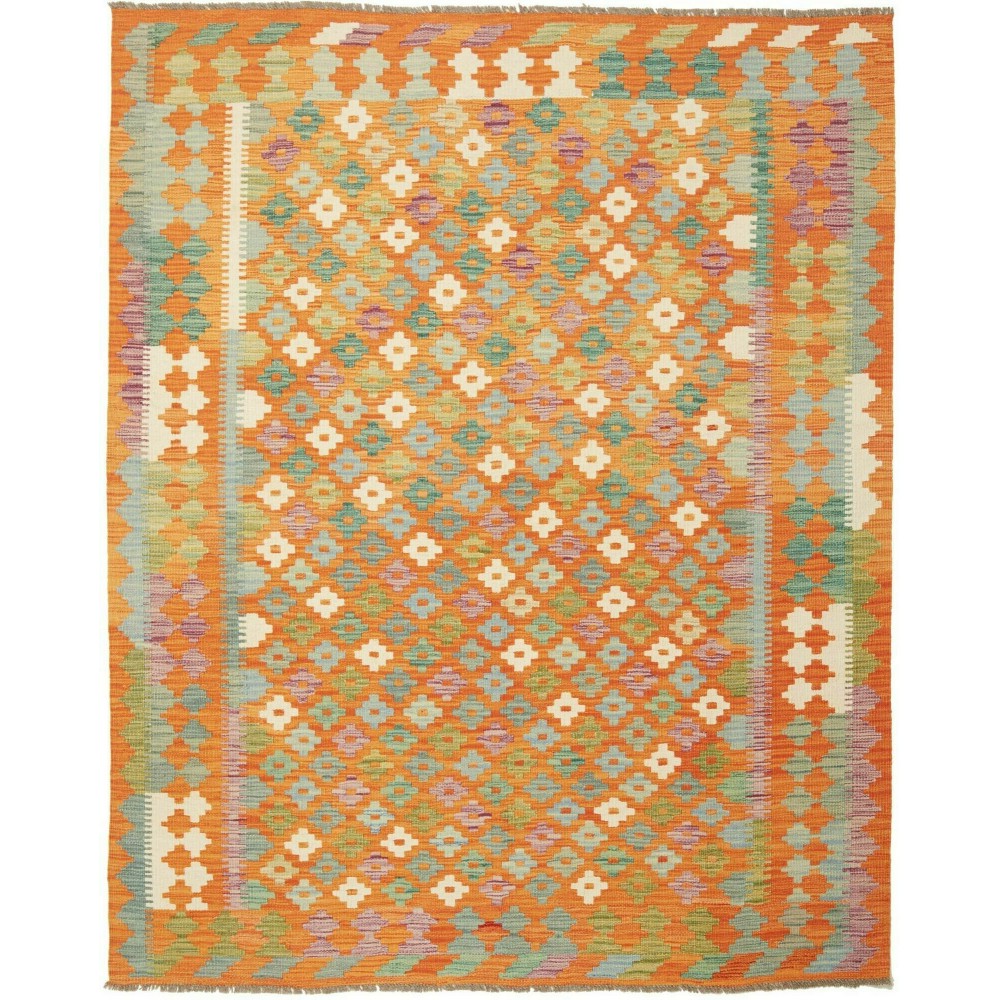 Tappeto Kilim Afghanistan marrone arancione 154x192