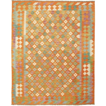 Tappeto Kilim Afghanistan marrone arancione 154x192