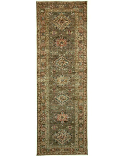 Tappeto Kazak Fine Pakistan azzurro bianco 85x257