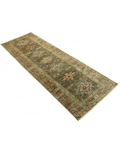 Tappeto Kazak Fine Pakistan azzurro bianco 85x257