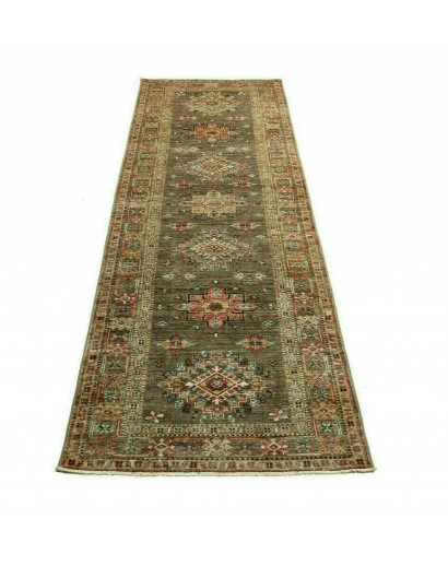 Tappeto Kazak Fine Pakistan azzurro bianco 85x257