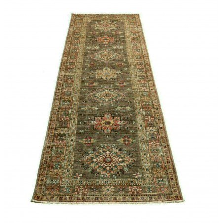 Tappeto Kazak Fine Pakistan azzurro bianco 85x257