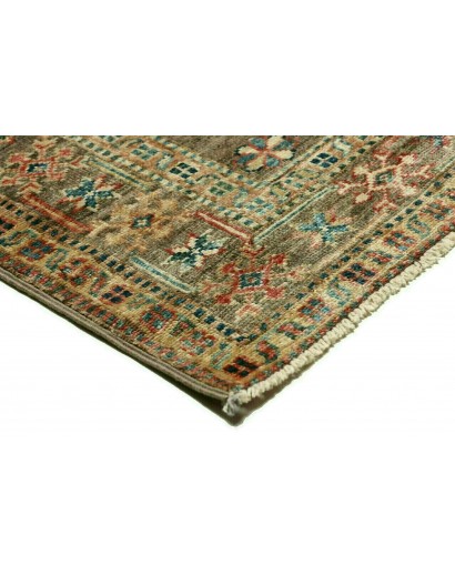 Tappeto Kazak Fine Pakistan azzurro bianco 85x257
