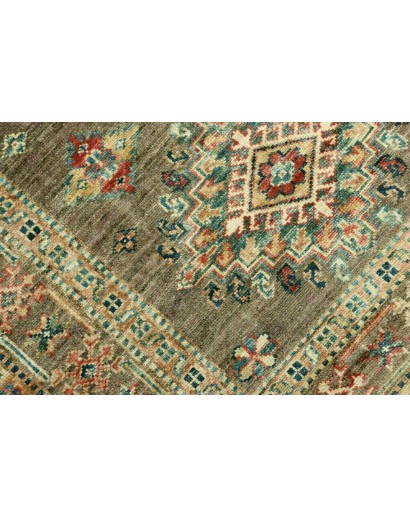 Tappeto Kazak Fine Pakistan azzurro bianco 85x257