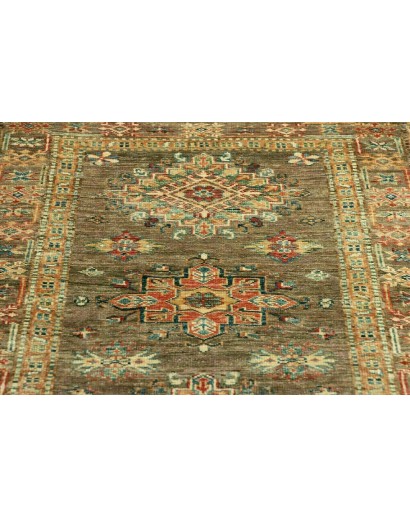 Tappeto Kazak Fine Pakistan azzurro bianco 85x257