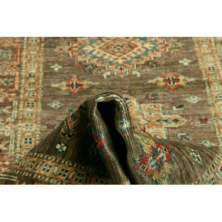 Tappeto Kazak Fine Pakistan azzurro bianco 85x257