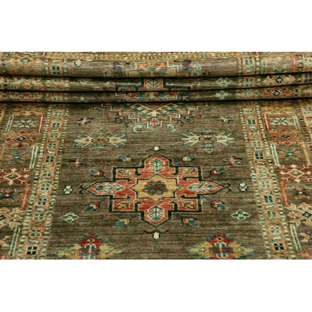 Tappeto Kazak Fine Pakistan azzurro bianco 85x257