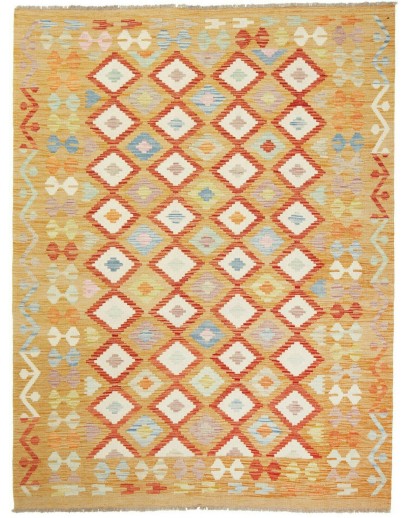 Tappeto Kilim Afghanistan marrone bianco 150x199