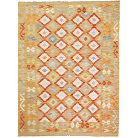 Tappeto Kilim Afghanistan marrone bianco 150x199