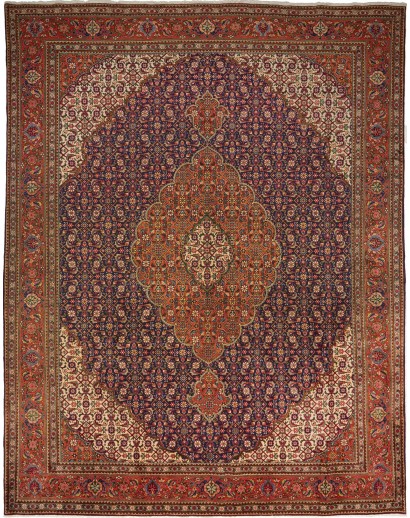 Tappeto Tabriz Persia marrone 300x390