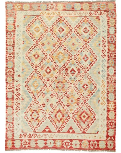 Tappeto Kilim Afghanistan giallo marrone 159x207
